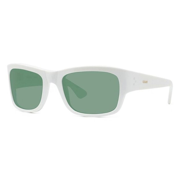 NEW CELINE CL40079I 25N SQUARE WHITE GREEN SUNGLASSES CL 40079I - Picture 1 of 3